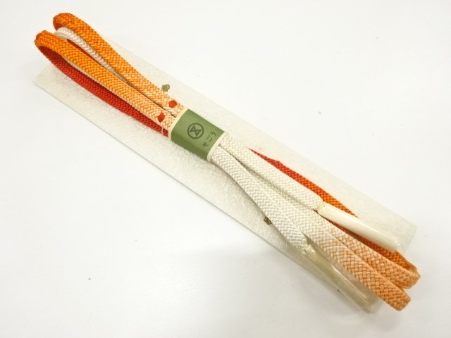 JAPANESE KIMONO / UNUSED HAND-TIED OBIJIME CORD / SILK